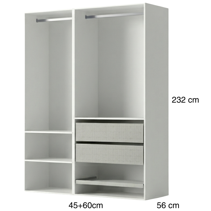 Dressing Casa 105 cm blanc