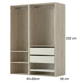Dressing Casa 105 cm Chêne Hickory
