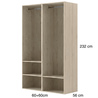 Dressing Casa 120 cm Chêne Hickory