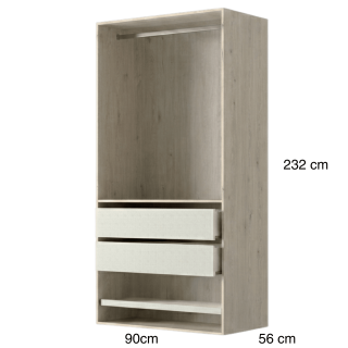 Dressing Casa 90 cm chêne hickory