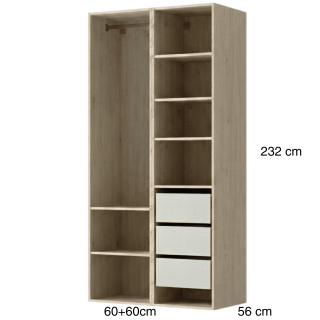 Dressing Casa 120 cm chêne hickory
