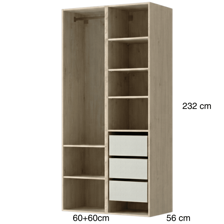 Dressing Casa 120 cm chêne hickory