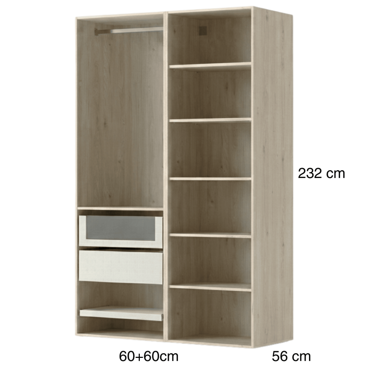 Dressing Casa 120 cm chêne hickory