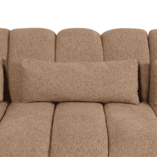 Canapé Freja Marron clair avec pouf