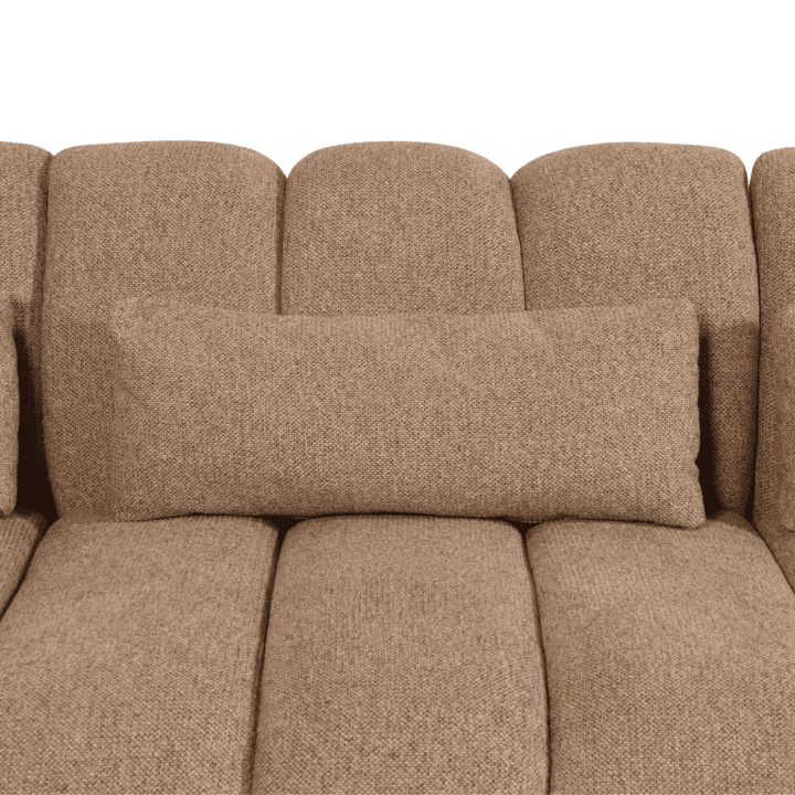 Canapé Freja Marron clair avec pouf