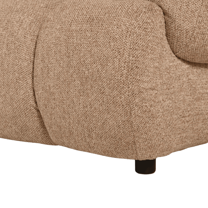 Canapé Freja Marron clair avec pouf