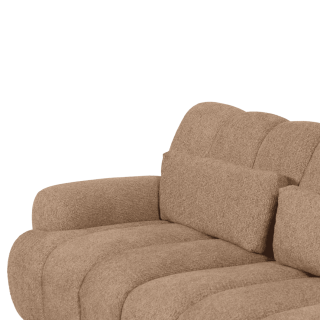 Canapé Freja Marron clair avec pouf