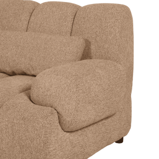 Canapé Freja Marron clair avec pouf