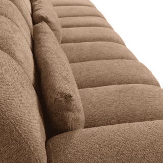 Canapé Freja Marron clair avec pouf
