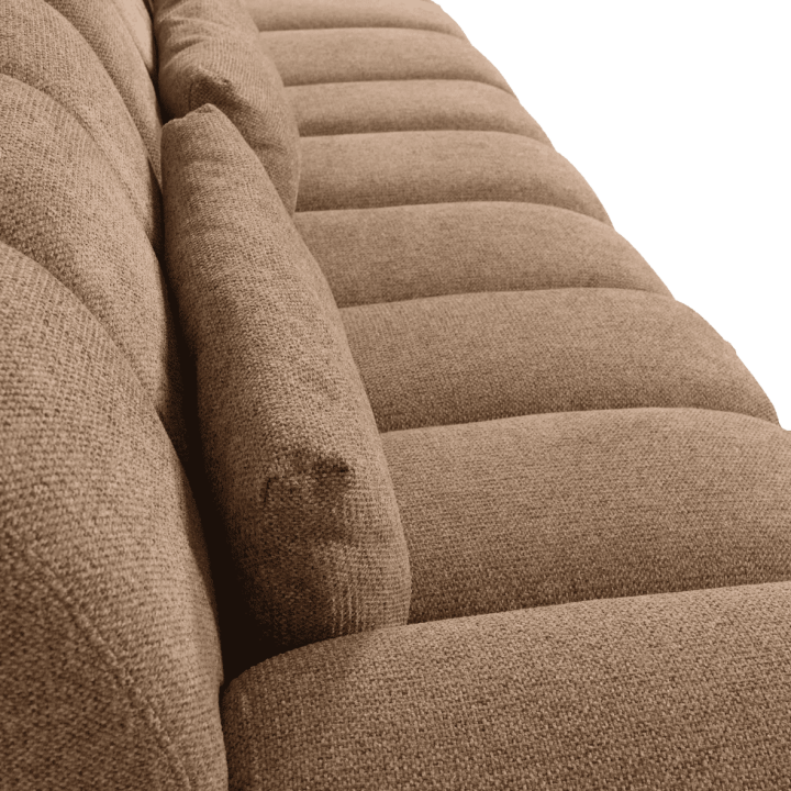 Canapé Freja Marron clair avec pouf