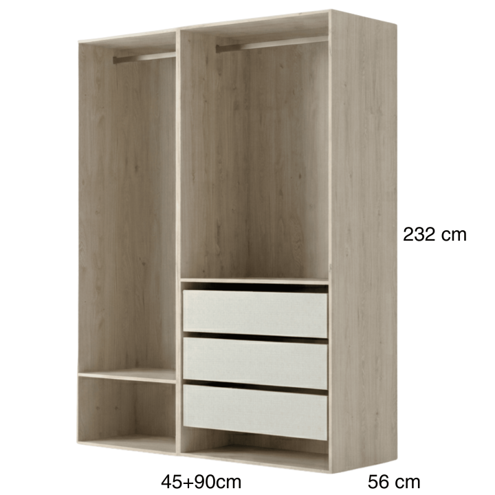 Dressing Casa 135 cm chêne hickory