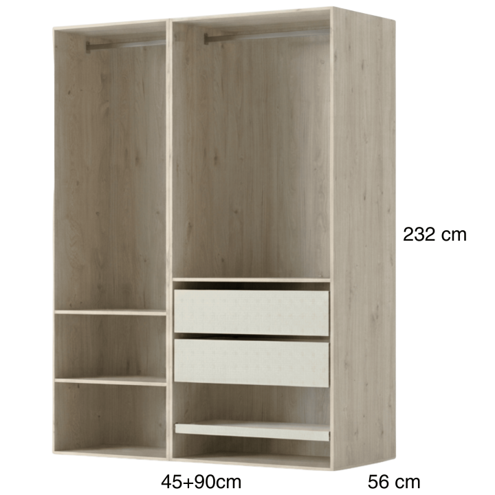 Dressing Casa 135 cm Chêne hickory