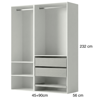 Dressing Casa 135 cm blanc
