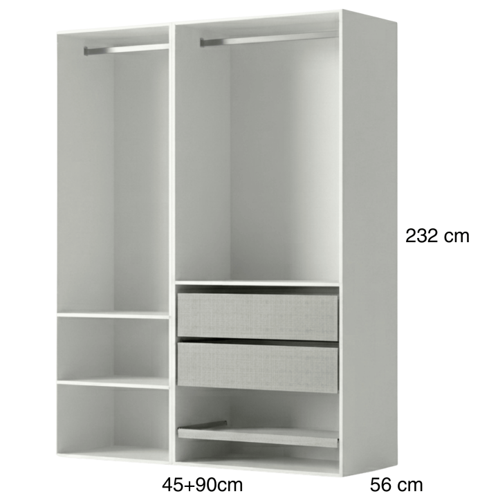 Dressing Casa 135 cm blanc