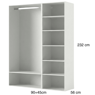 Dressing Casa 135 cm blanc