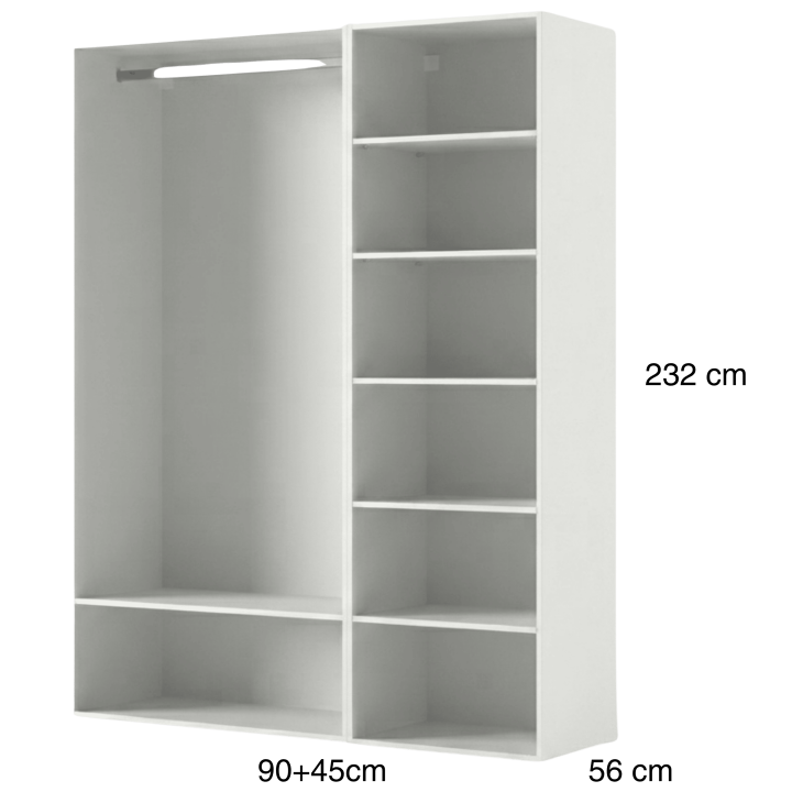 Dressing Casa 135 cm blanc