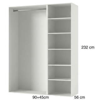 Dressing Casa 135 cm blanc