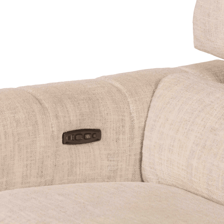 Canapé 2,5 cm Lucie beige 2 relax éléctriques