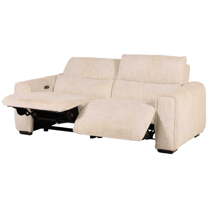 Canapé 2,5 cm Lucie beige 2 relax éléctriques