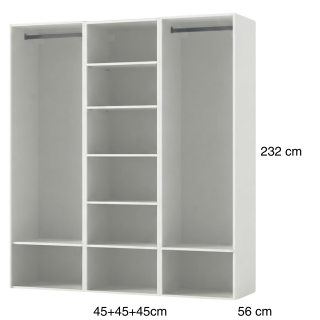 Dressing Casa 135 cm Blanc