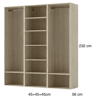 Dressing 135 cm Chêne hickory