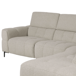 Canapé d'angle Jules Beige avec 1 relax éléctrique