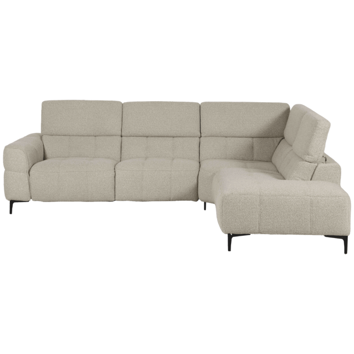 Canapé d'angle Jules Beige avec 1 relax éléctrique
