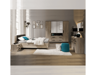 Chambre à coucher Luna (avec commode)