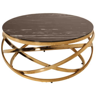Table basse ronde Gold