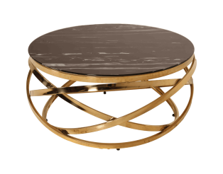 Table basse ronde Gold