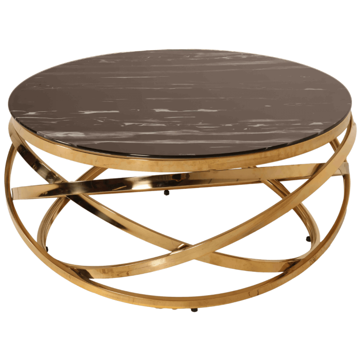 Table basse ronde Gold