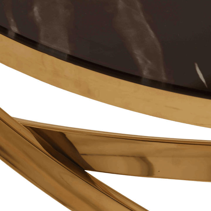 Table basse ronde Gold