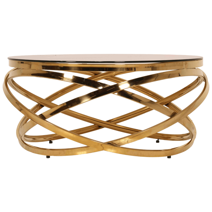 Table basse ronde Gold