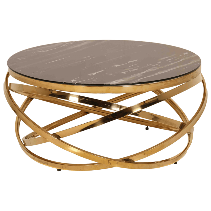 Table basse ronde Gold