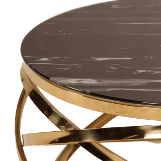 Table basse ronde Gold
