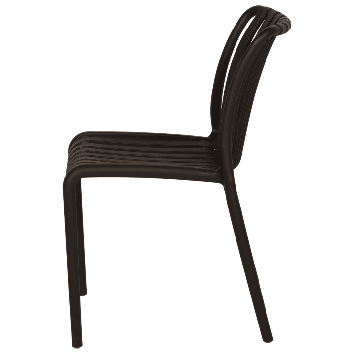 Chaise empilable Lampang noir