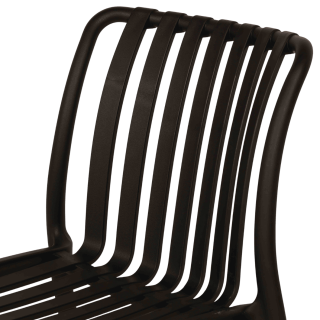 Chaise empilable Lampang noir