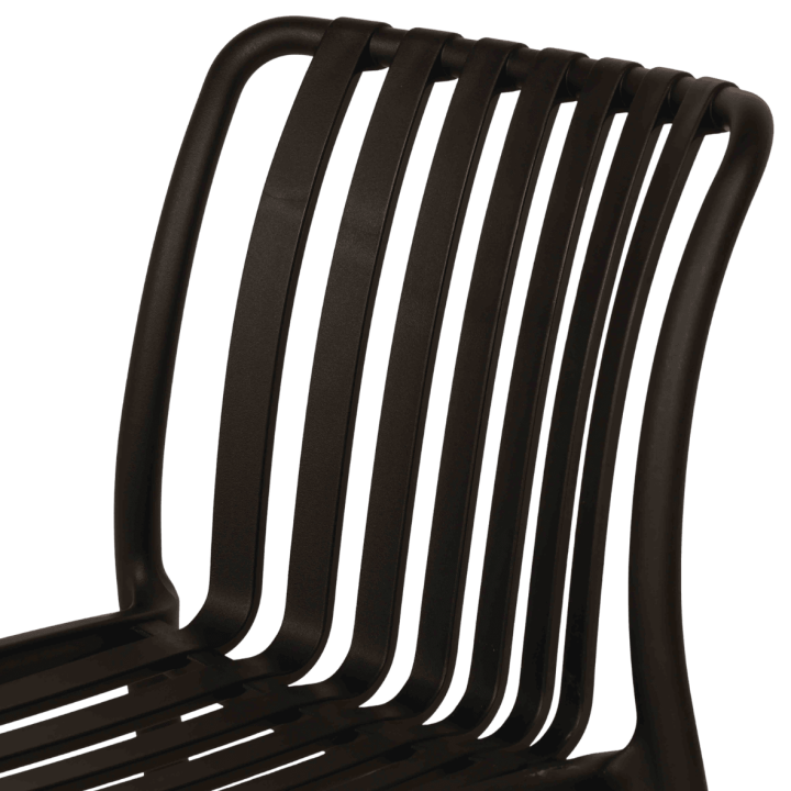 Chaise empilable Lampang noir