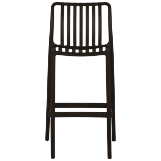 Tabouret de bar empilable Lampang noir