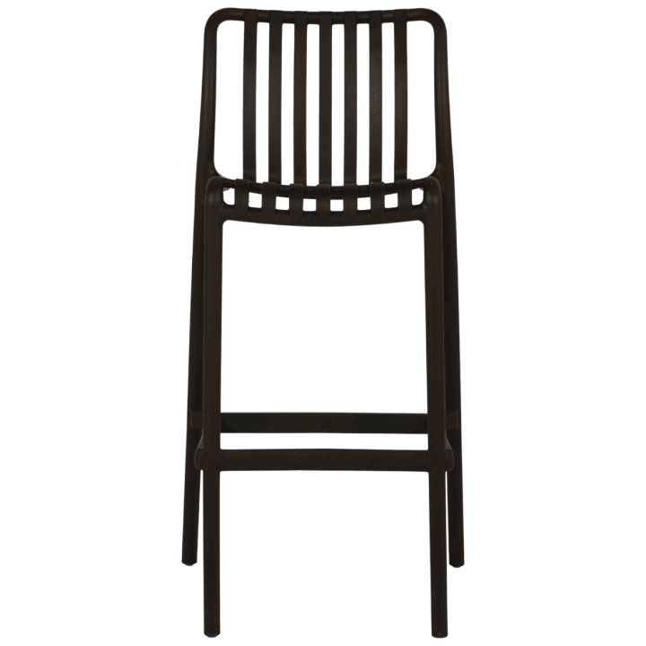 Tabouret de bar empilable Lampang noir