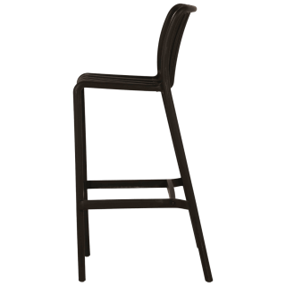 Tabouret de bar empilable Lampang noir