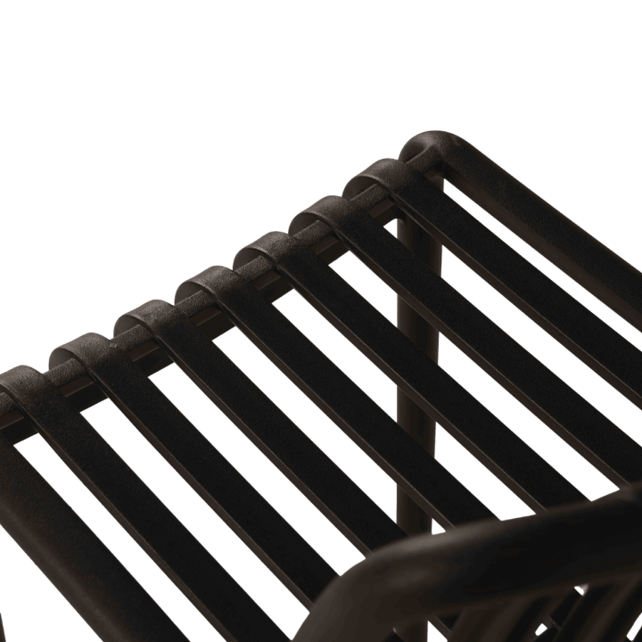 Tabouret de bar empilable Lampang noir