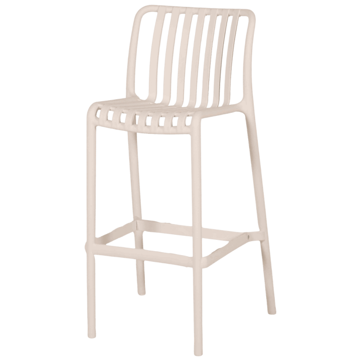 Tabouret de bar empilable Lampang Blanc