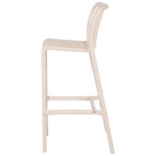 Tabouret de bar empilable Lampang Blanc