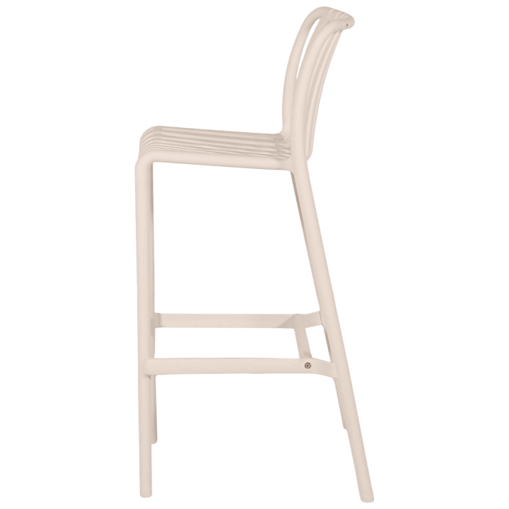 Tabouret de bar empilable Lampang Blanc