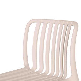 Tabouret de bar empilable Lampang Blanc