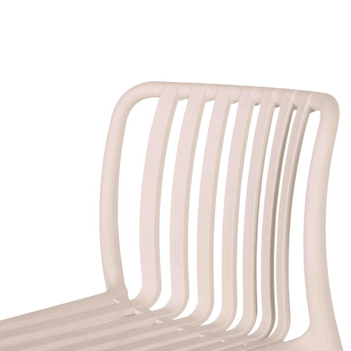 Tabouret de bar empilable Lampang Blanc