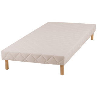 Sommier 120 x 200 cm en tissu beige Cansas