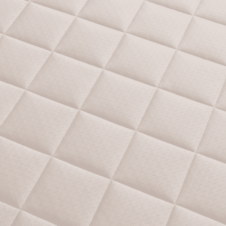 Sommier 120 x 200 cm en tissu beige Cansas