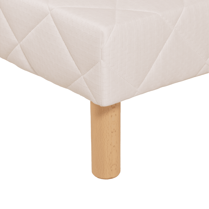 Sommier 120 x 200 cm en tissu beige Cansas